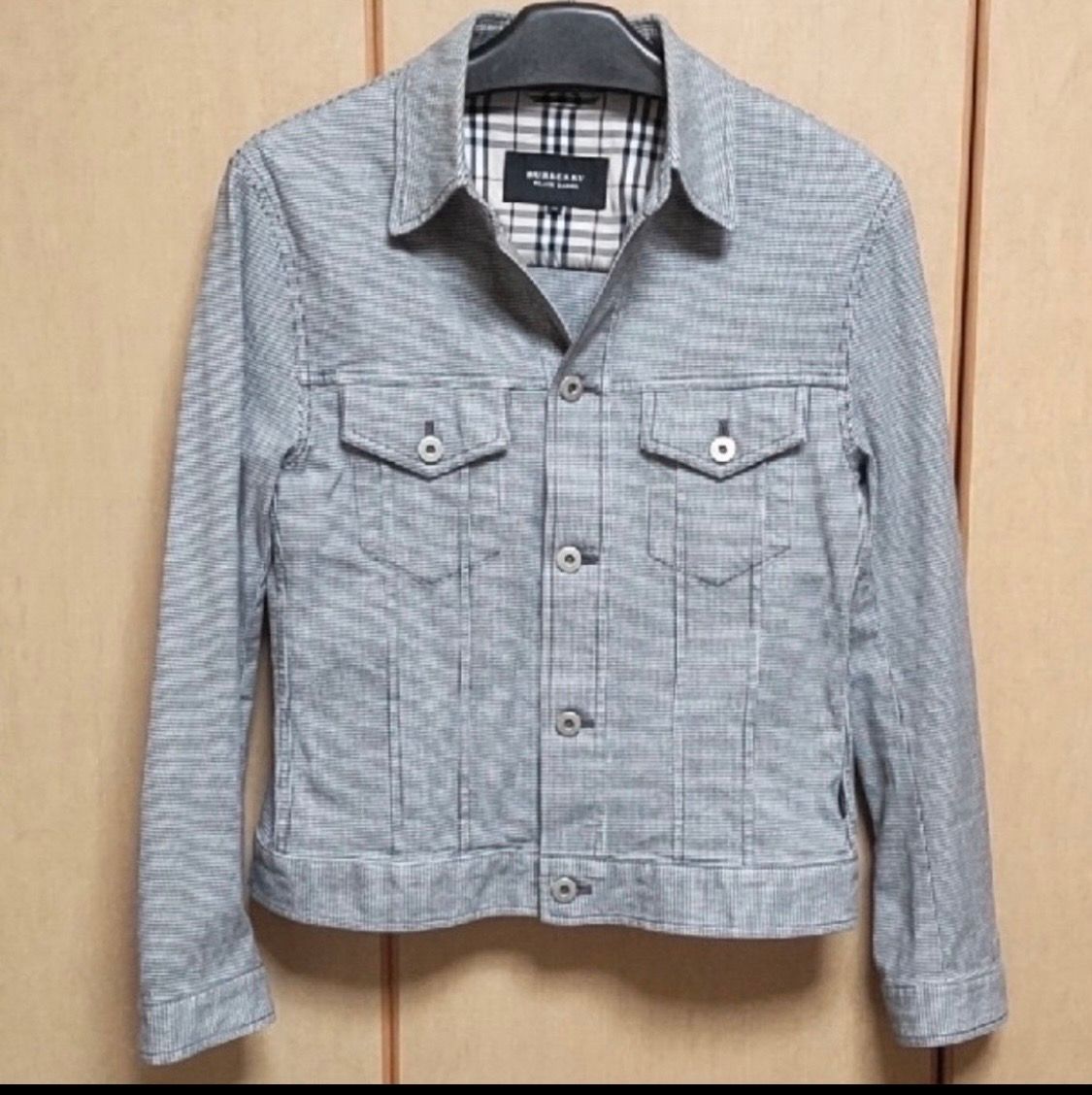 やや傷や汚れあり】BURBERRY BLACK LABEL 千鳥柄 ジャケット M