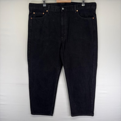 古着 リーバイス Levi's デニム パンツ 550 テーパード ジッパーフライ ブラックデニム ジーンズ w44 L30 ブラック系 メンズ
