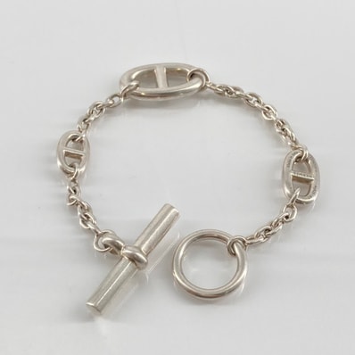 HERMES(エルメス) シェーヌダンクル ファランドール Ag925 ST ブレスレット シルバー