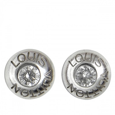 LOUIS VUITTON ルイヴィトン ピアス ピュス ドレイユ クルー ジュエリー アクセサリー ラウンド 18金WG Au750 K18ホワイトゴールド ダイヤモンド Q96001 レディース 約2.8g【中古品】
