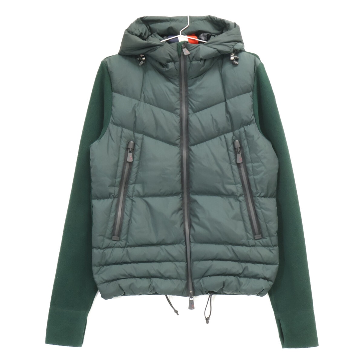 モンクレール GRENOBLEグルノーブル【23AW】I20978G00033 MAGLIA CARDIGAN フリース切替 フーディダウンジャケット S