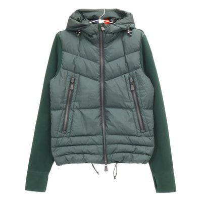 モンクレール GRENOBLEグルノーブル【23AW】I20978G00033 MAGLIA CARDIGAN フリース切替 フーディダウンジャケット S