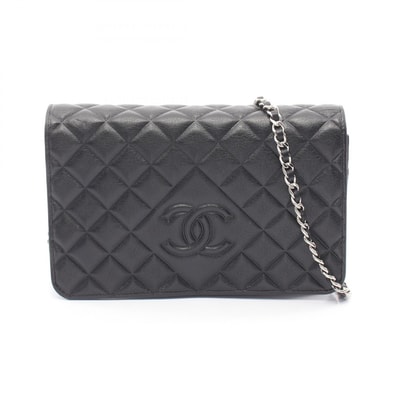 シャネル CHANEL マトラッセ ショルダーバッグ バッグ カーフ(牛革) レディース ブラック系 【中古】