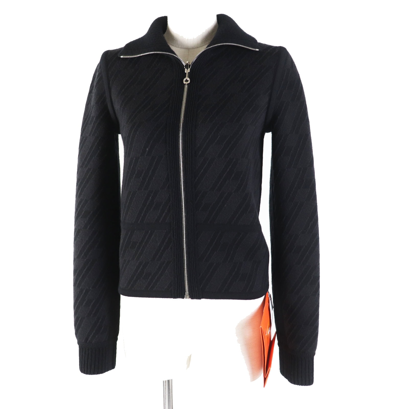 未使用品 エルメス
 ブルゾン ブラック グレー/ブラック レディース 34 3H2204D2