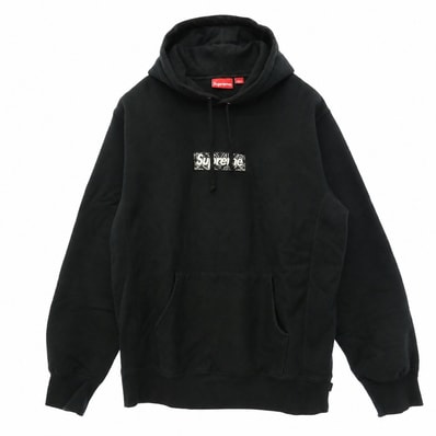 Supreme シュプリーム 19AW Bandana Box Hooded Sweatshirt バンダナ ボックスロゴ プルオーバー パーカー フーディ ブラック系 XL【中古】