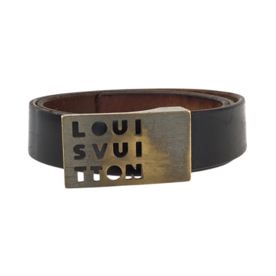 LOUIS VUITTON ルイヴィトン サンチュール LST 80cm/32インチ ブラウン ゴールド金具 レザー ベルト 男女兼用 603392 【中古】