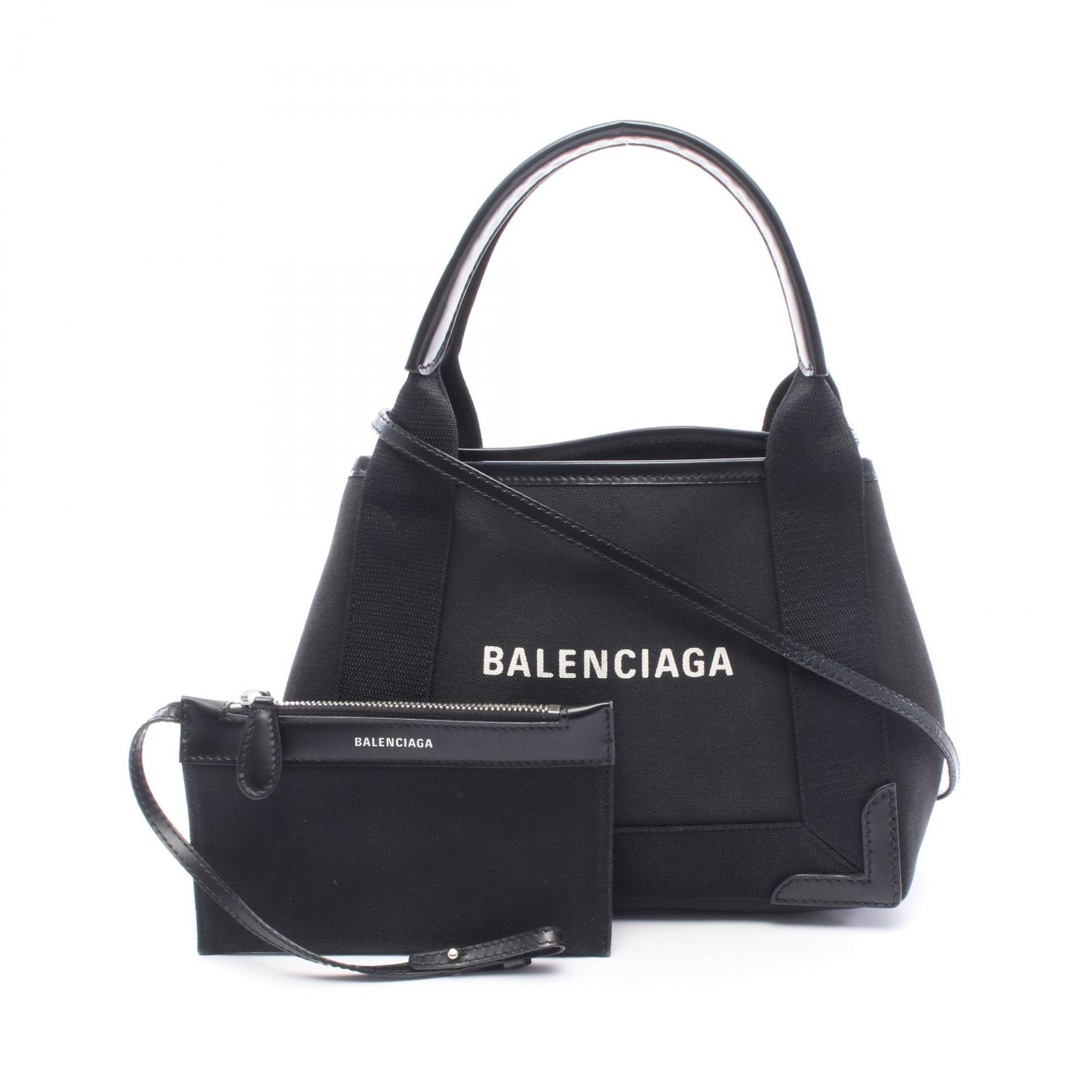 BALENCIAGA Hippo XS Canvas Tote Bag "Navy"