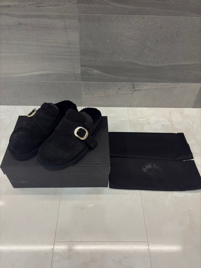 Chrom Hearts クロムハーツ Shoes-mules-shearling 420-BLK-SlvDtl