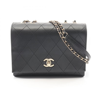 シャネル CHANEL マトラッセ スモール ショルダーバッグ バッグ ラムスキン(羊革) レディース ブラック系 【中古】