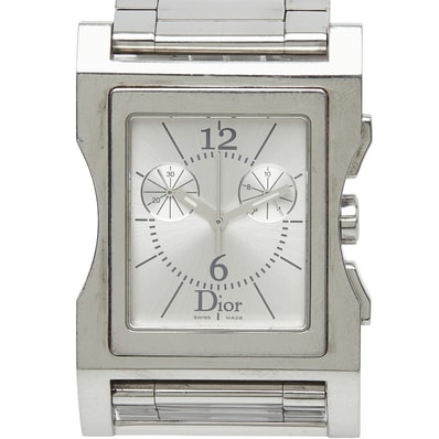 ディオール クリス47 腕時計 CD034310 クオーツ シルバー文字盤 ステンレススチール メンズ Dior 【中古】