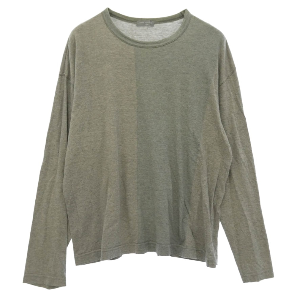 COMME des GARCONS HOMME コムデギャルソンオム HT-040350 カラー切替 クルーネック 長袖 ロングスリーブ Tシャツ カットソー グレー系【中古】