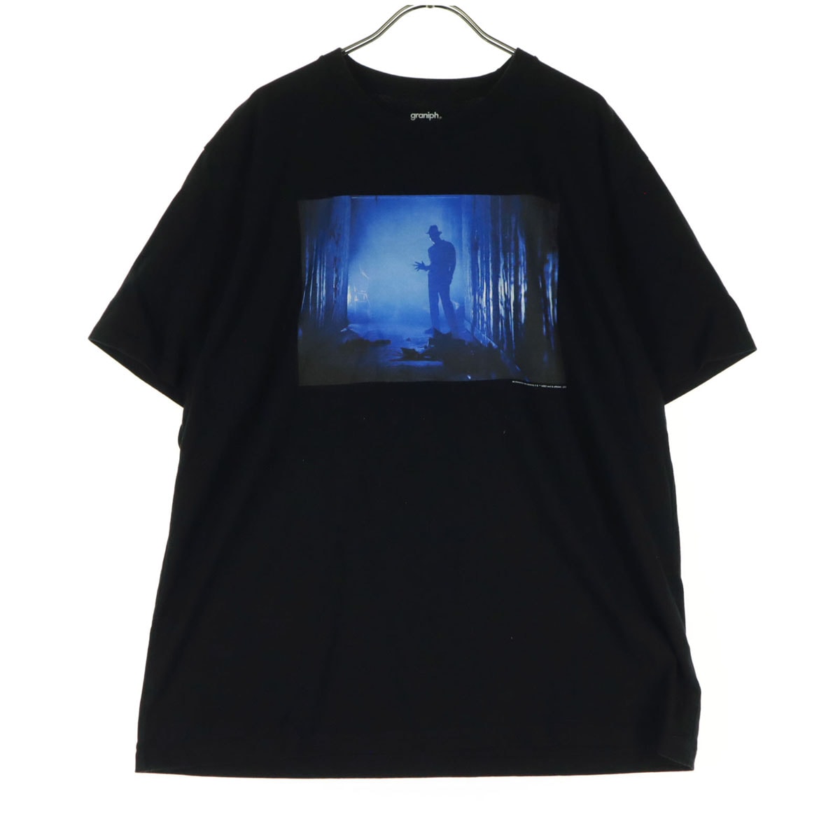 graniph グラニフ エルム街の悪夢 フレディ フロントプリント 半袖 Tシャツ XL ブラック