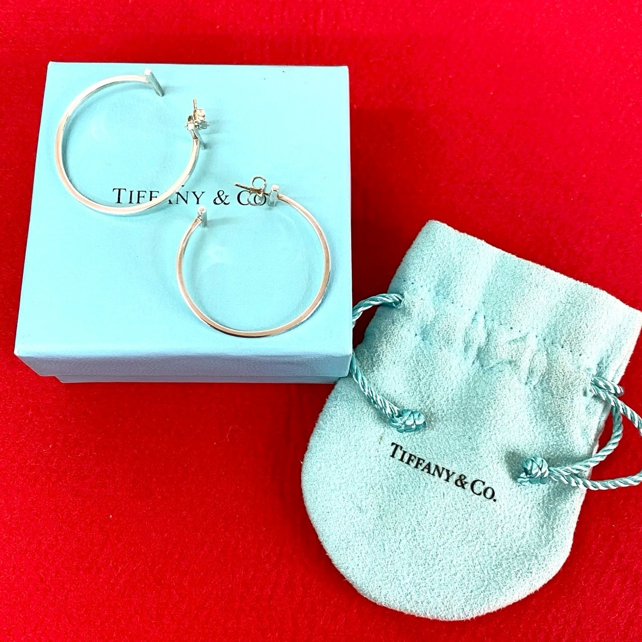 TIFFANY&Co. ティファニー Tワイヤー フープ ピアス シルバー925 ピアス シルバー
 36674