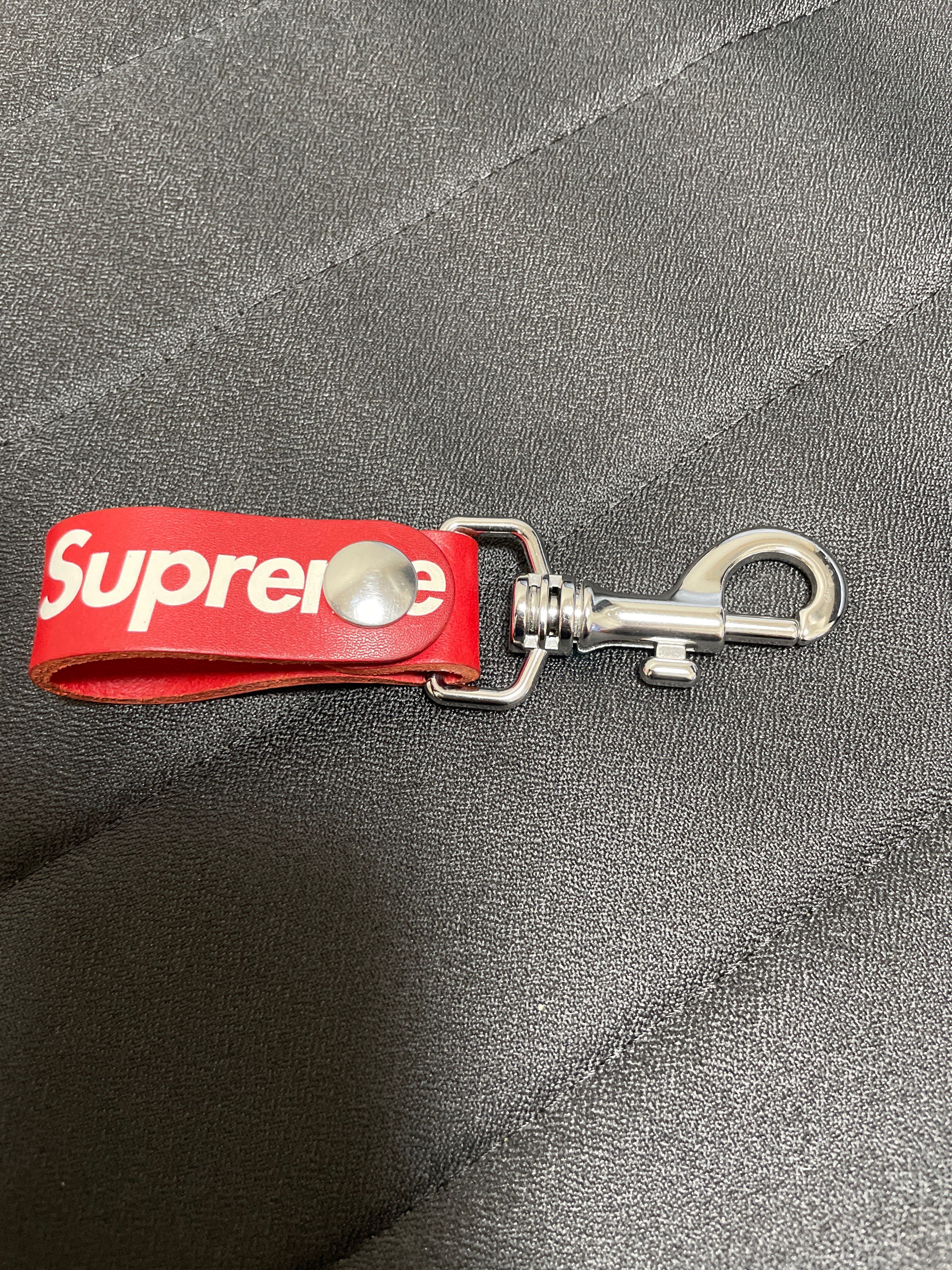 Supreme Leather Key Loop "Red"