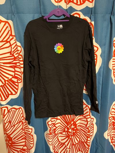 NEW ERA TAKASHI MURAKAMI L/S RELAXED FIT COTTON TEE "Black"