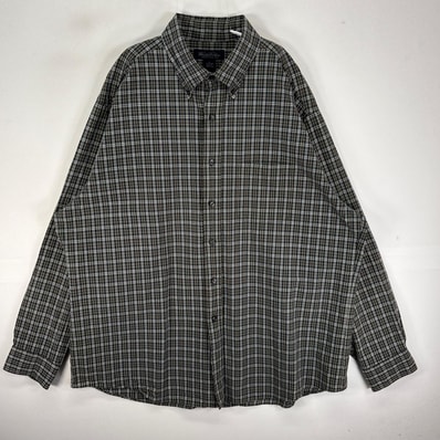 古着 ブルックスブラザーズ Brooks Brothers 長袖シャツ ボタンダウン XL グリーン系 チェック メンズ