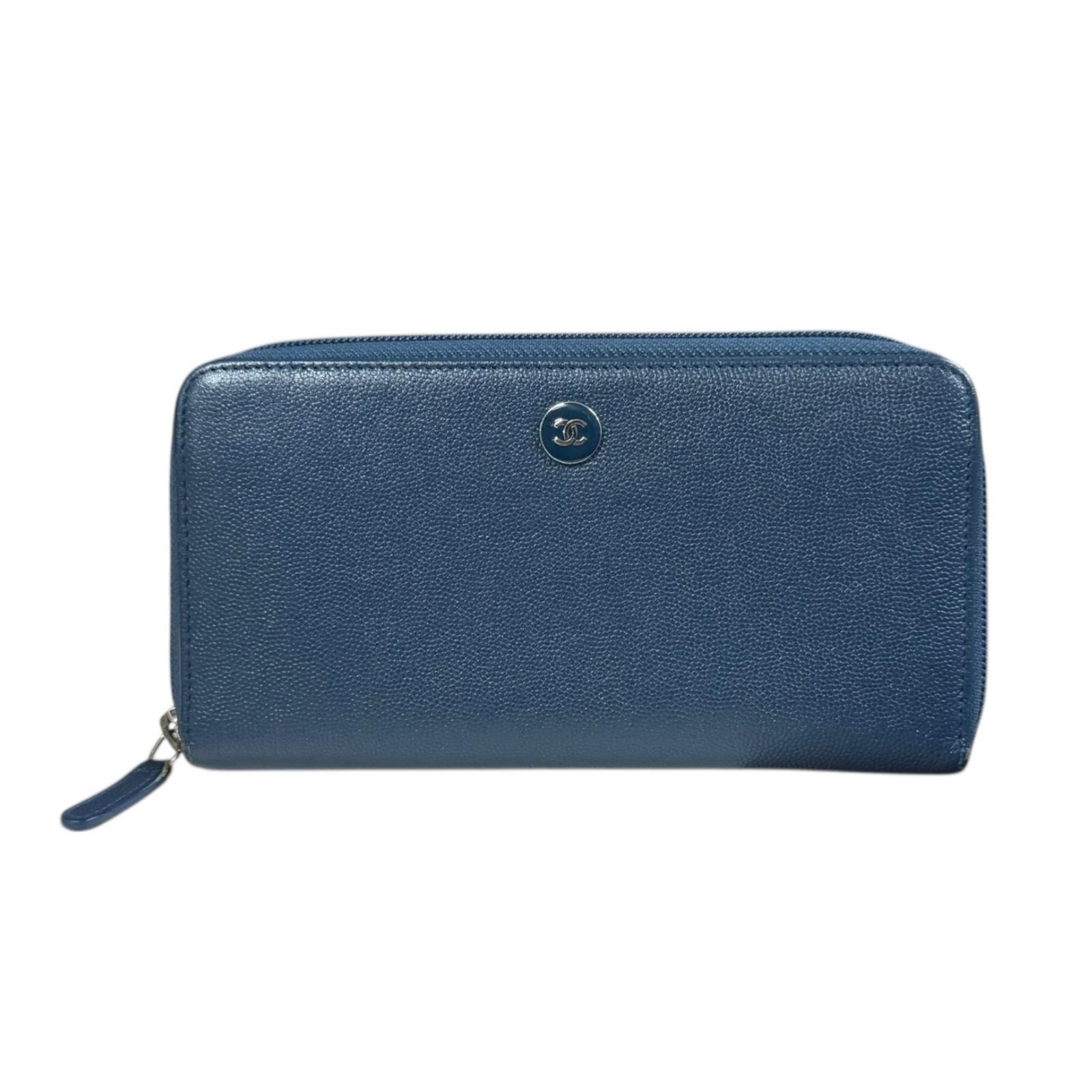シャネル ココボタン 長財布 レザー レディース CHANEL  中古