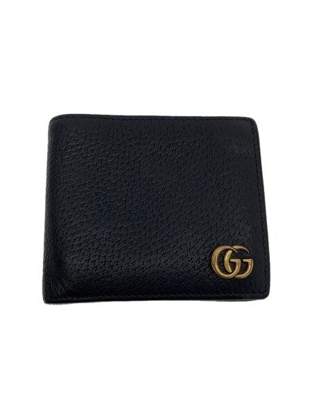 GUCCI GGマーモント レザー コインウォレット "ブラック" 428725 DJ20T 1000