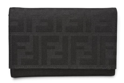 フェンディ 財布/二つ折 FENDI 折財布 8M0029 ZUCCA/ズッカ柄 ブラック【中古】