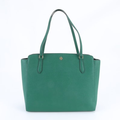 ■極美品 トリーバーチ グリーントート バッグ レザー