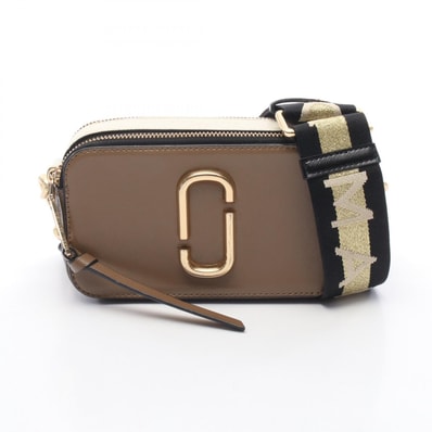 マークジェイコブス MARC JACOBS SNAPSHOT スナップショット ショルダーバッグ バッグ レザー レディース グレー系 / アイボリー系 M0014146 【中古】