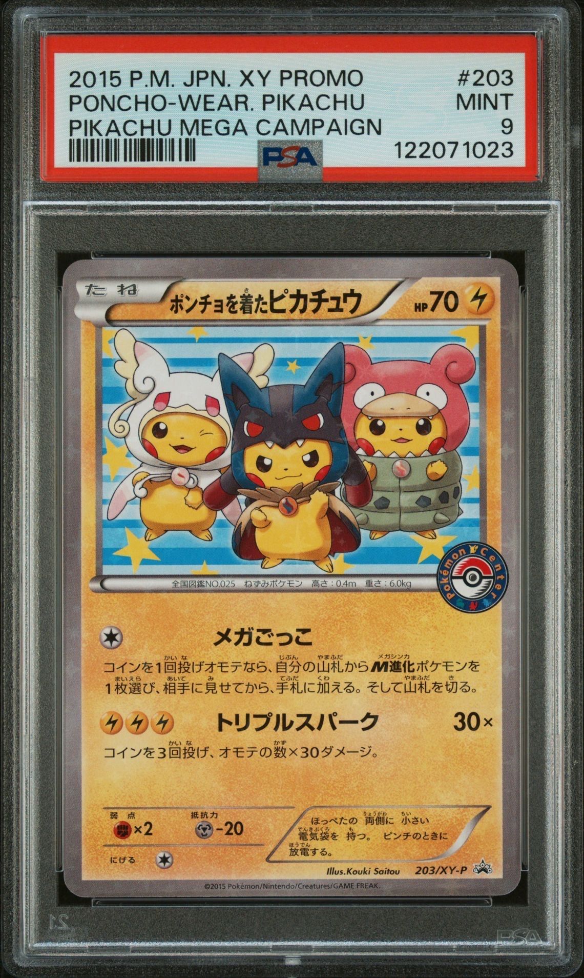 ポンチョを着たピカチュウ: プロモ (ポンチョピカチュウ) [XY-P 203/XY-P](プロモーションカード「XY-P」)