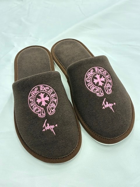 Chrome Hearts Horseshoe Slippers "Brown/Pink"