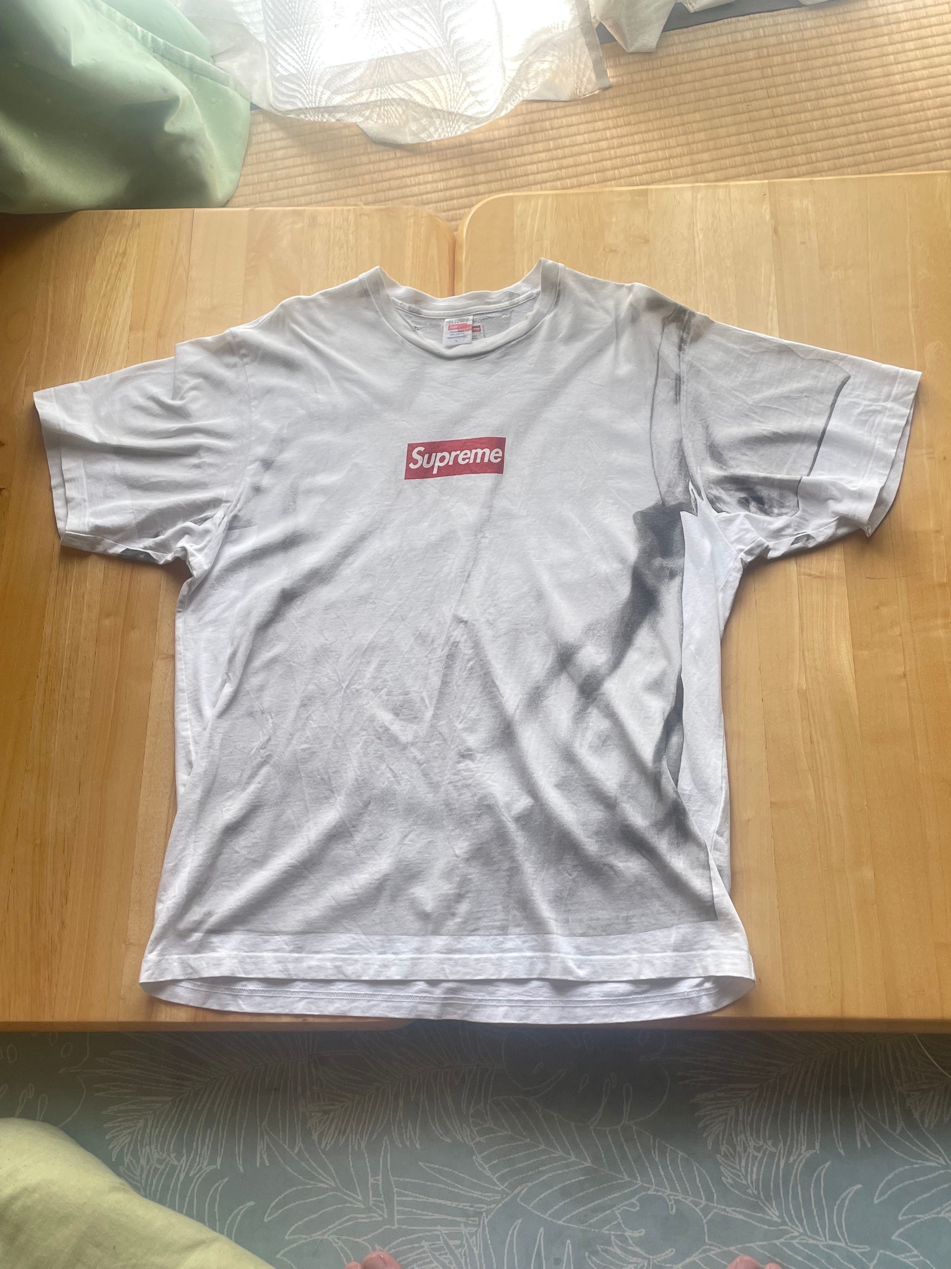 Supreme x MM6 Maison Margiela Box Logo Tee "White"