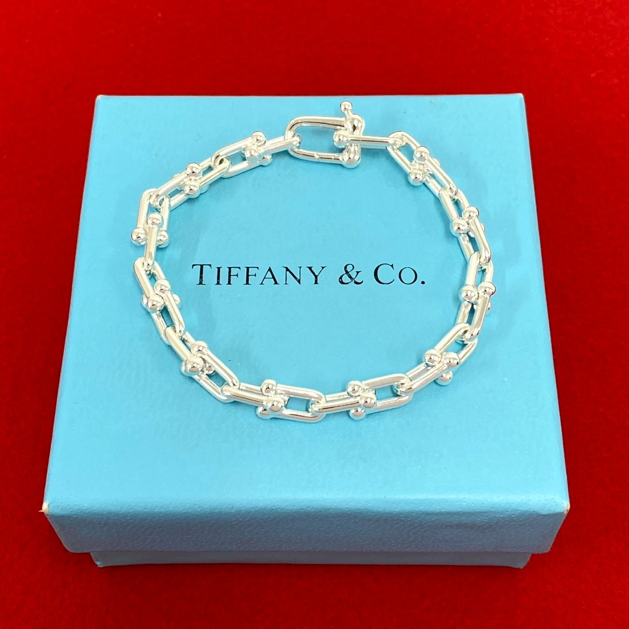 TIFFANY&Co. ティファニー ハードウェア スモール リンク ブレスレット シルバー925 ブレスレット シルバー
 806-9