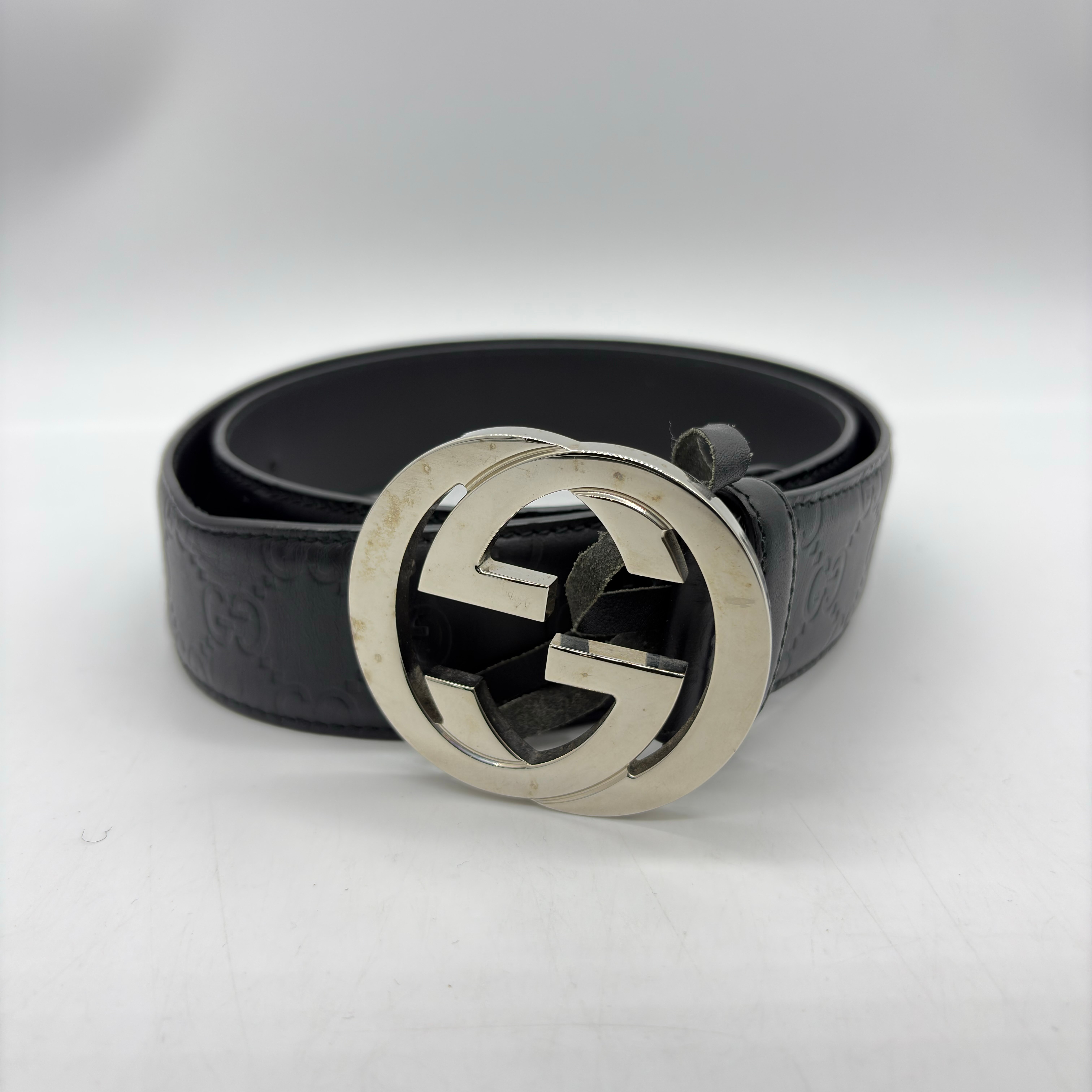 GUCCI Signature Leather Belt "Black"