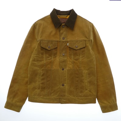 Levi's リーバイス FILSON フィルソン USA製 × FILSON TRUCKER JACKET フィルソン コットン オイルフィニッシュ トラッカージャケット ブラウン系 L【美品】【中古】