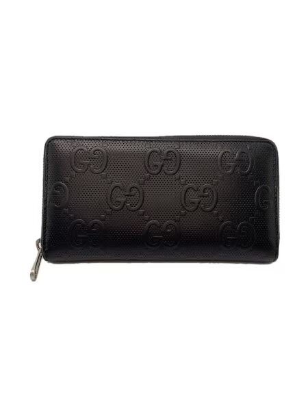 グッチ GGエンボス ジップアラウンドウォレット "ブラック" 625558 1W3AN 1000