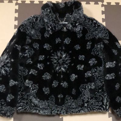 Supreme Bandana Faux Fur Bomber Jacket "Black"