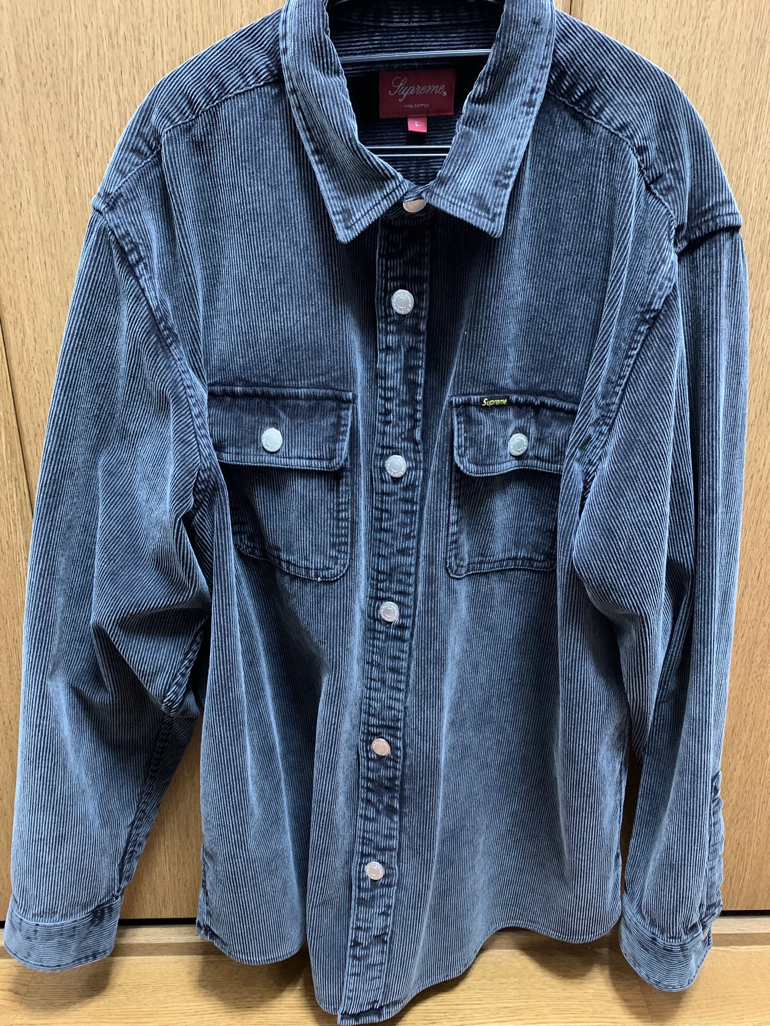 Supreme Washed Corduroy Shirt "Black"