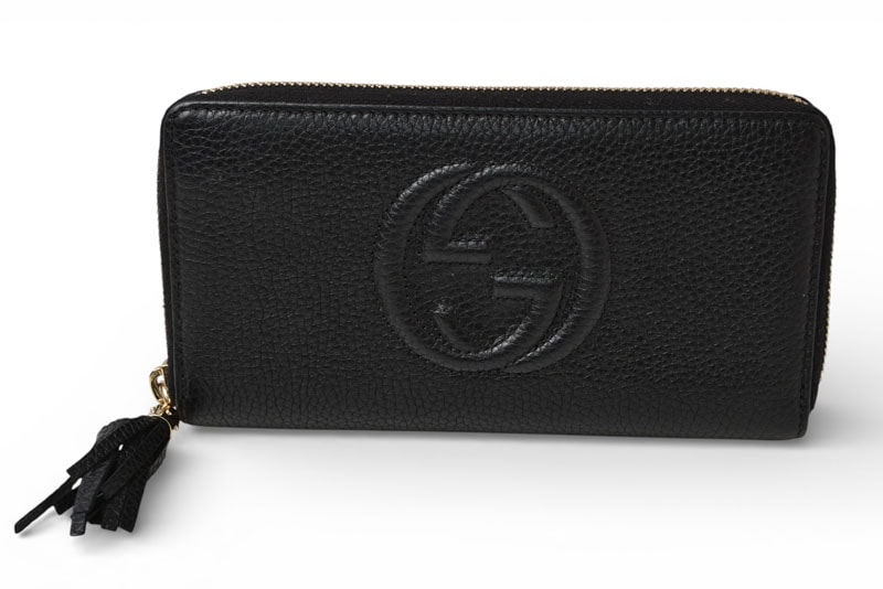 グッチ 財布 GUCCI 長財布/ソーホー インターロッキングG ブラック ラウンドファスナー 598187【中古】