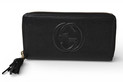 グッチ 財布 GUCCI 長財布/ソーホー インターロッキングG ブラック ラウンドファスナー 598187【中古】