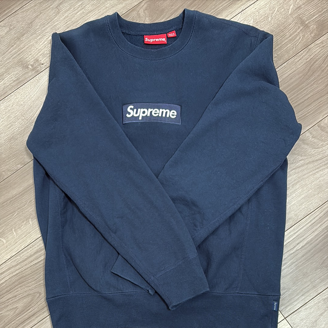 Supreme Box Logo Crewneck Sweatshirt "Navy" (18FW)