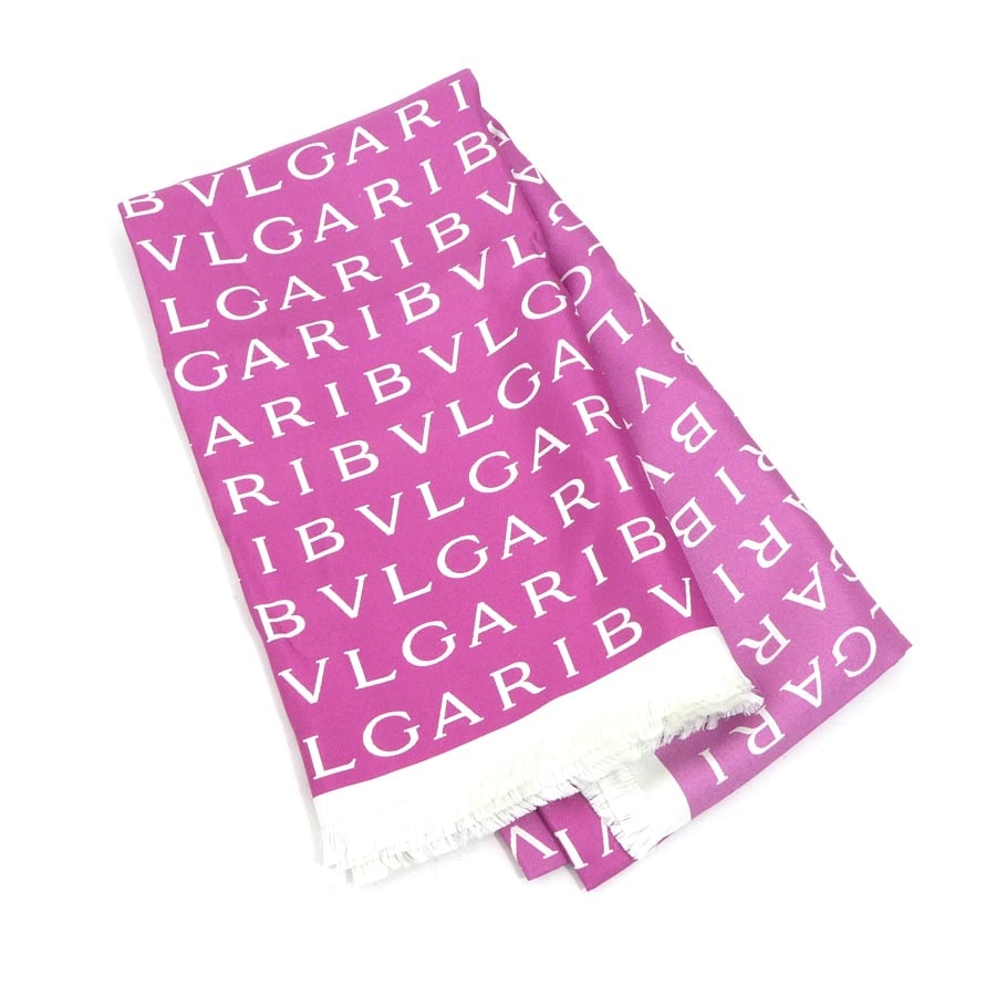 B (目立った傷や汚れなし)】ブルガリ BVLGARI ストール シルク ピンク