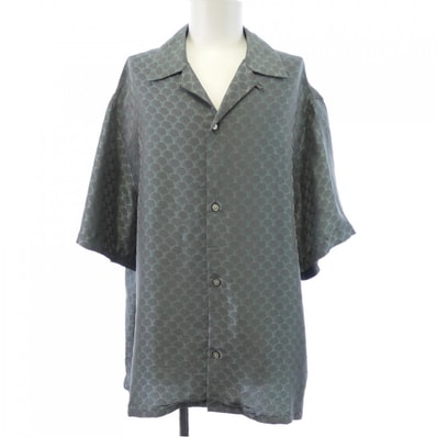 ルイヴィトン LOUIS VUITTON ショートスリーブジャガードシルクプレンドシャツ HRS30WKSY S/Sシャツ