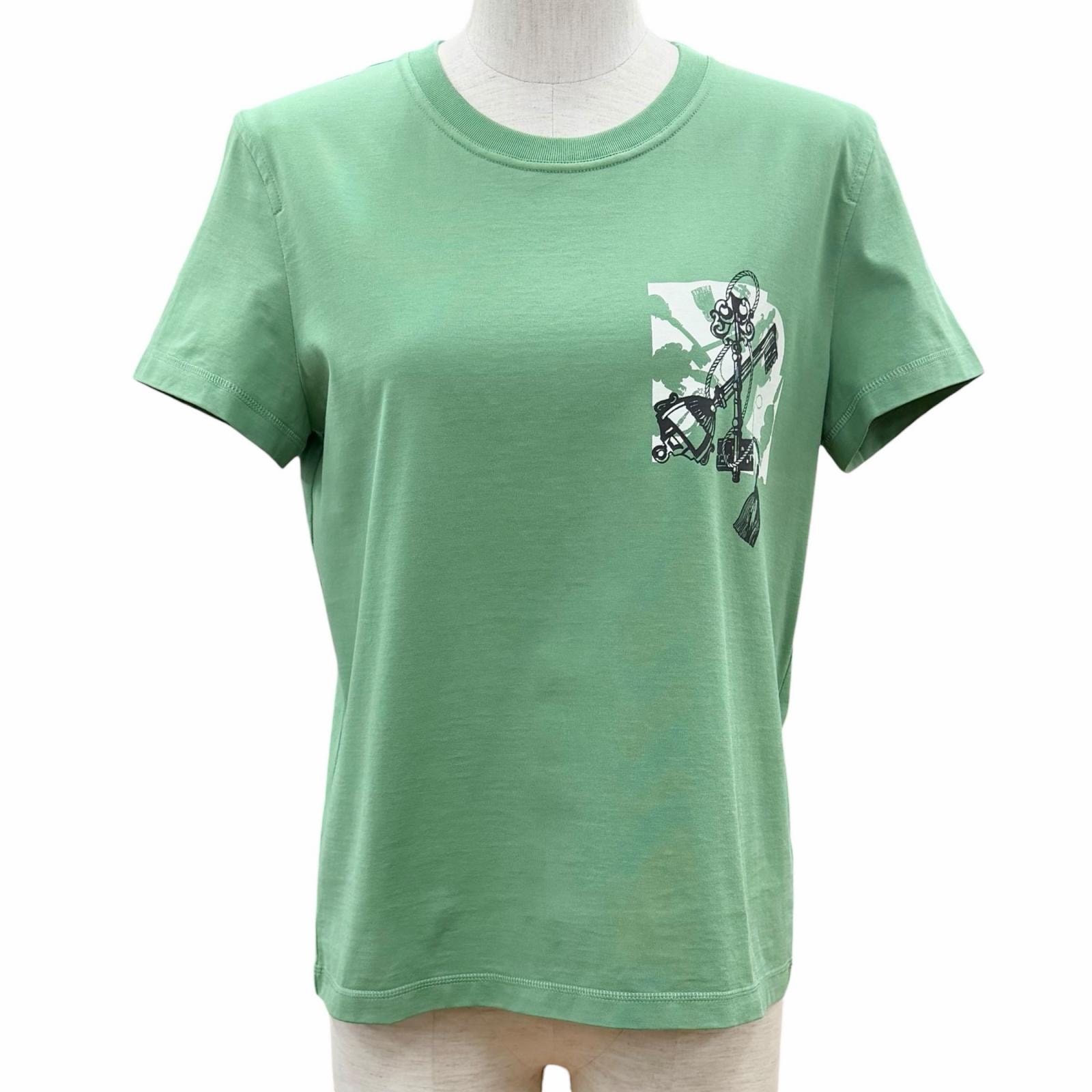 未使用品 エルメス 半袖Tシャツ カルトゥッシュ 36 5E4634DA