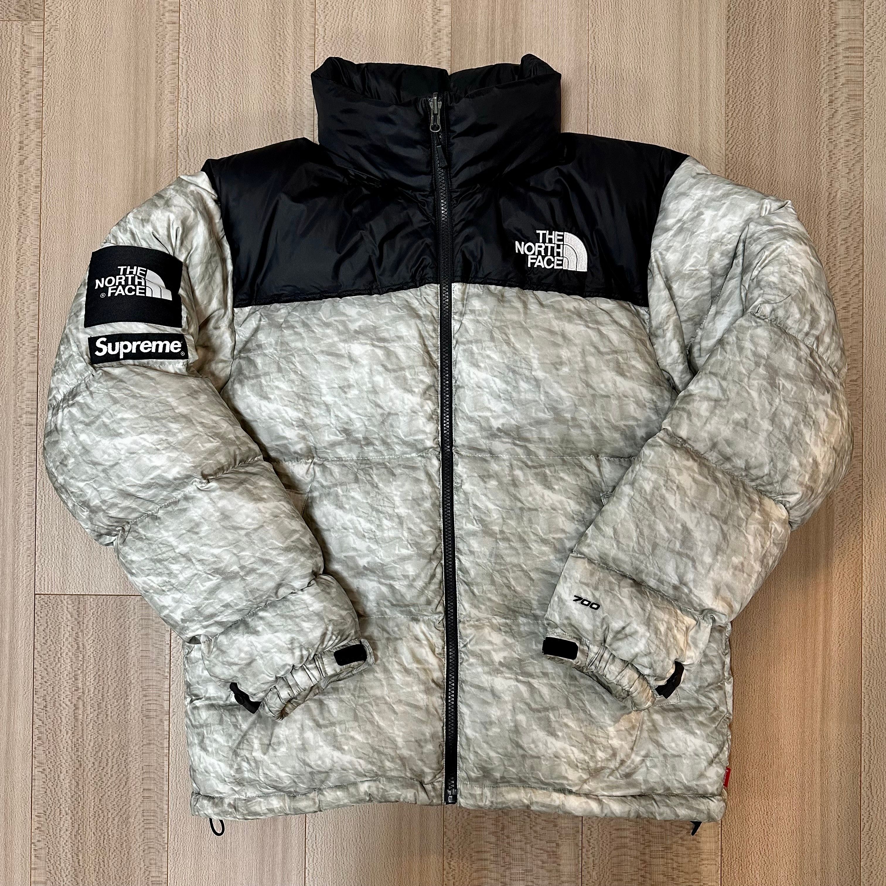 Supreme x The North Face Nuptse Jacket "White Paper Print"
