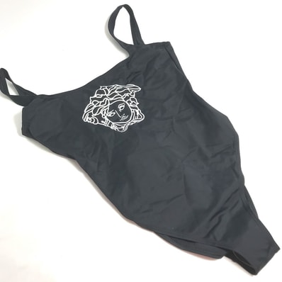 ヴェルサーチ VERSACE メデューサ スイムウェア レディース水着 水着 ポリエステル ブラック 未使用