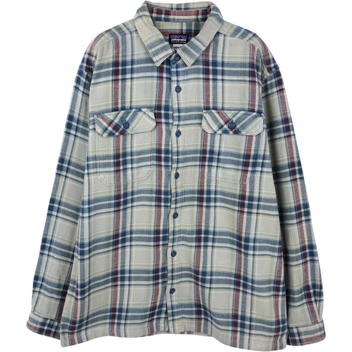 古着 パタゴニア Patagonia ORGANIC COTTON オーガニックコットン 53947FA14 ロングスリーブフィヨルド 長袖 フランネルチェックシャツ メンズL相当/eaa672829