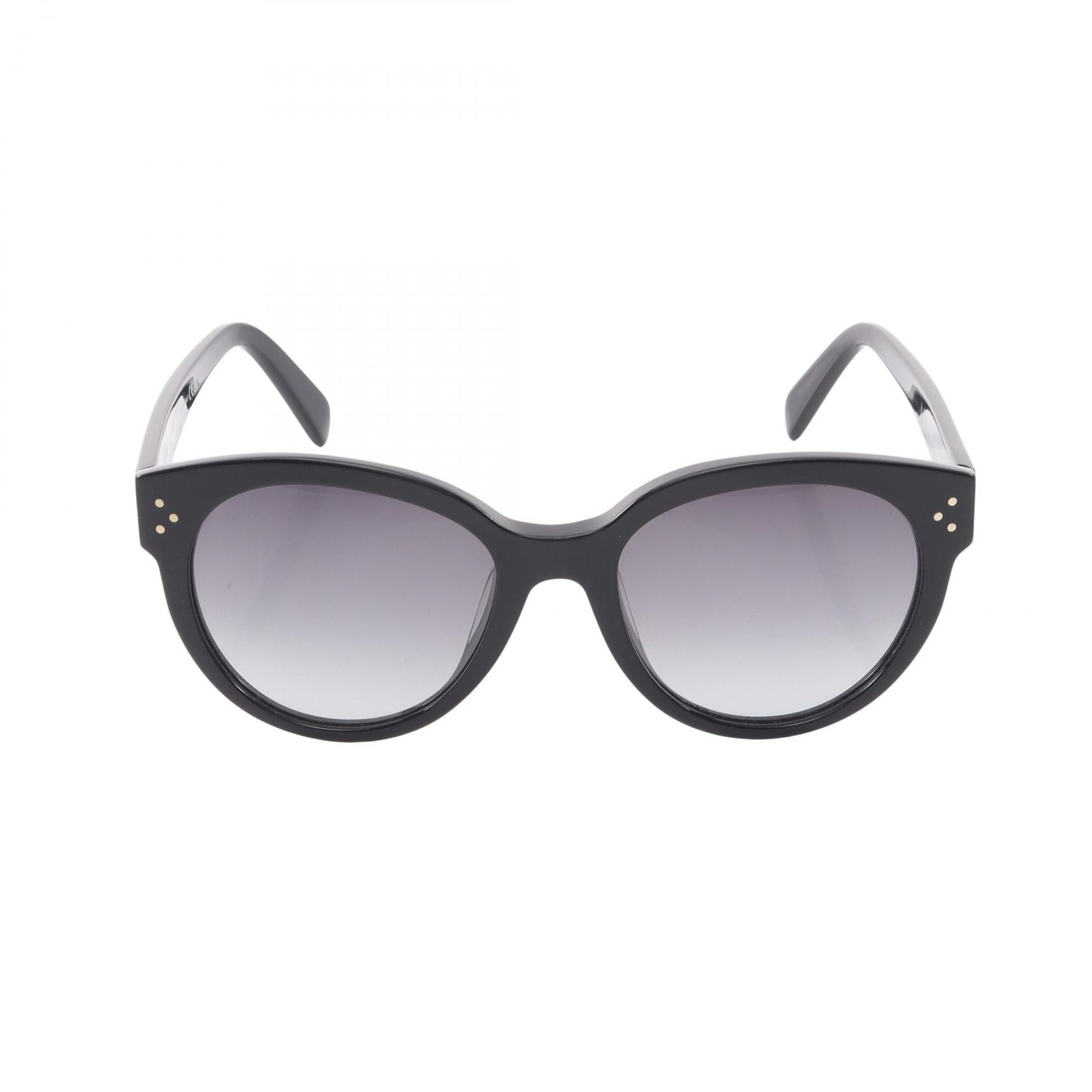 セリーヌ CELINE ラウンド アジアンフィット サングラス 衣料品 プラスチック レディース ブラック系 CL40169F 【中古】
