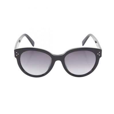 セリーヌ CELINE ラウンド アジアンフィット サングラス 衣料品 プラスチック レディース ブラック系 CL40169F 【中古】