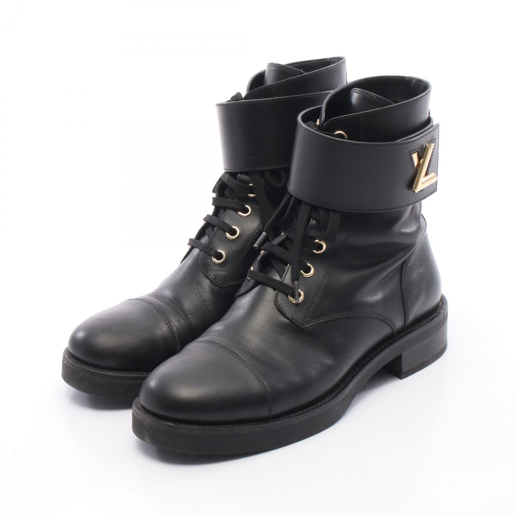 ルイ・ヴィトン LOUIS VUITTON ワンダーランドライン ブーツ 靴 レザー レディース ブラック系 【中古】