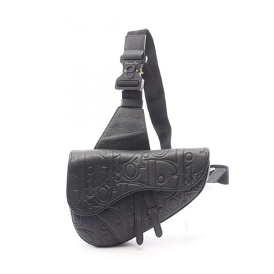 ディオール Dior サドル グラビティ ウエストバッグ ボディバッグ バッグ レザー メンズ ブラック系 AP166196 【中古】