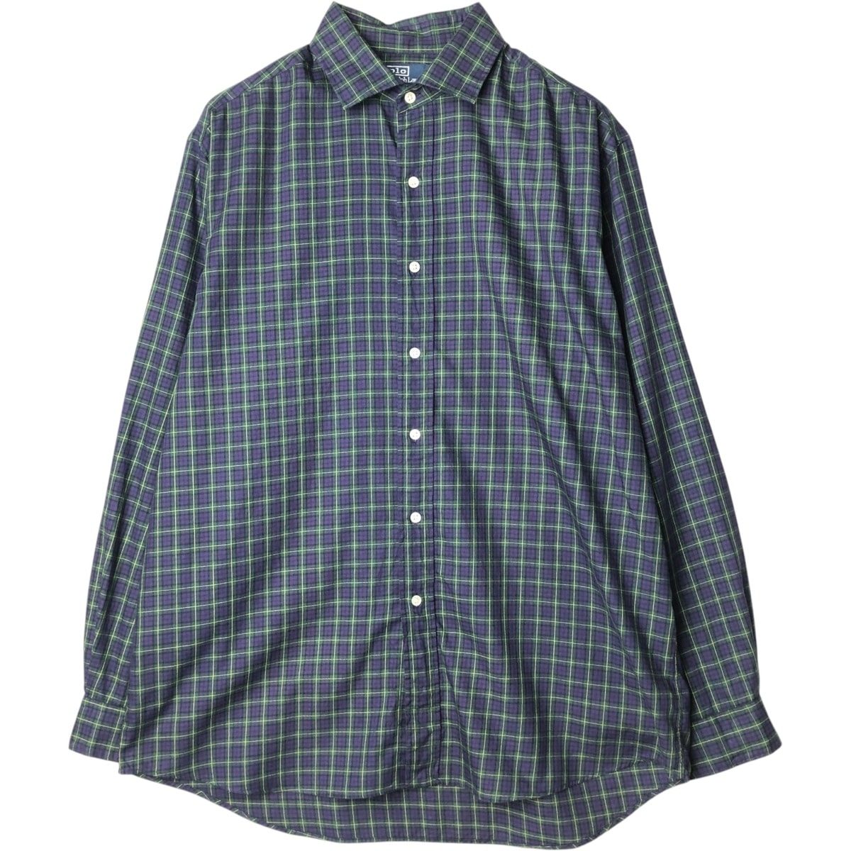 古着 ラルフローレン Ralph Lauren POLO by Ralph Lauren WESTERTON ワイドカラー 長袖 コットンチェックシャツ メンズL相当/eaa649276