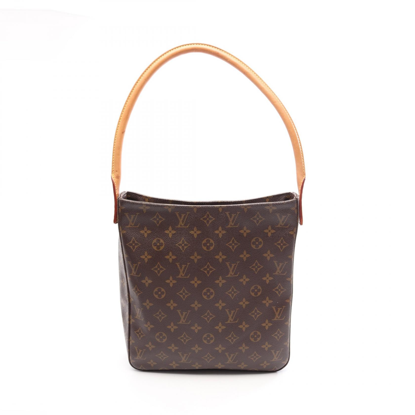 ルイ・ヴィトン LOUIS VUITTON ルーピングGM モノグラム ショルダーバッグ バッグ PVCコーティングキャンバス レザー レディース ブラウン系 M51145 【中古】