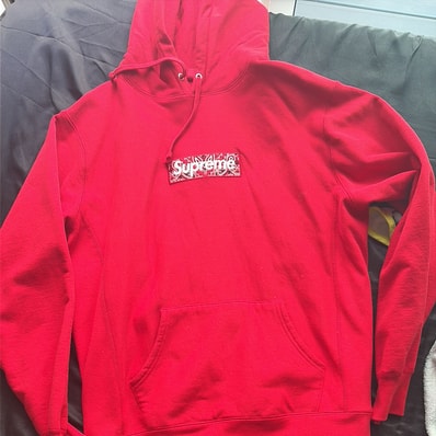 Supreme Bandana Box Logo Hooded Sweatshirt "Red"